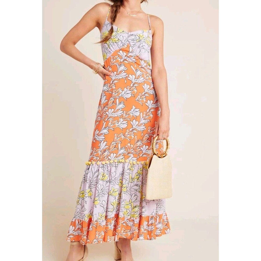 Farm Rio Anthropologie Culebra Floral Dress XS Petite